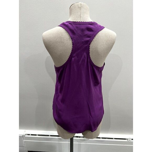 Trina Turk Silk Racerback Tank in Purple Size M - Picture 4 of 6